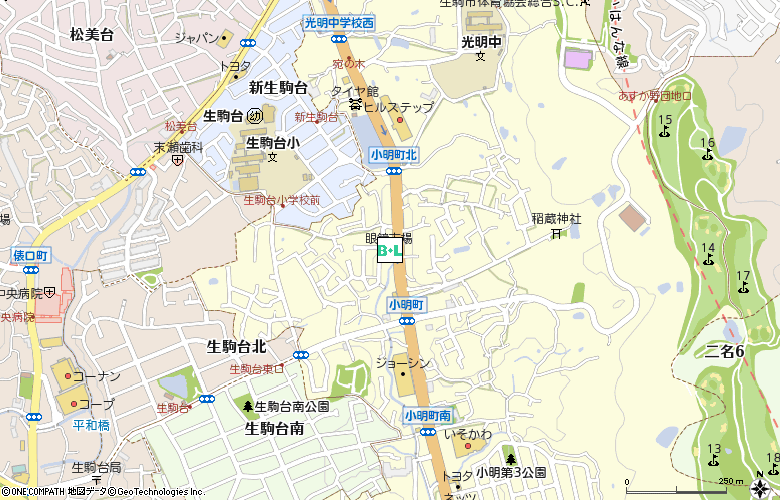 眼鏡市場　奈良生駒(00747)付近の地図